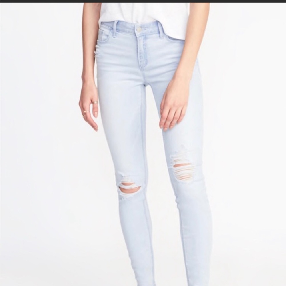 Old navy rockstar super skinny jeans light wash